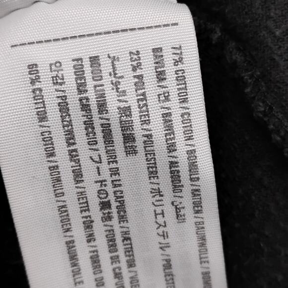 Hollister Velvet Hoodie Size Large Dark Gray Full Zipper Flawed Read Description - Picture 8 of 10